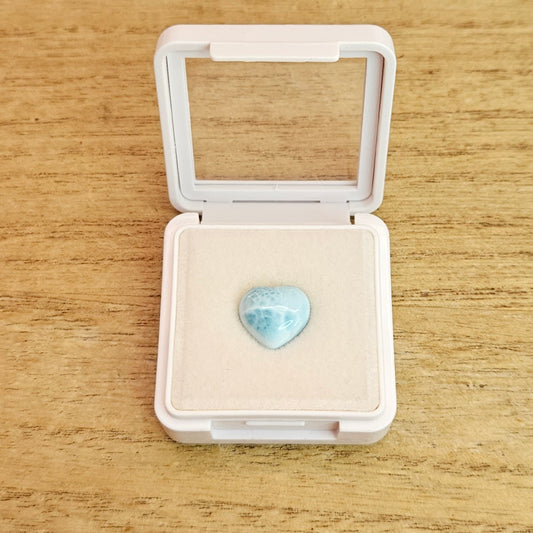 Larimar Heart in Case.