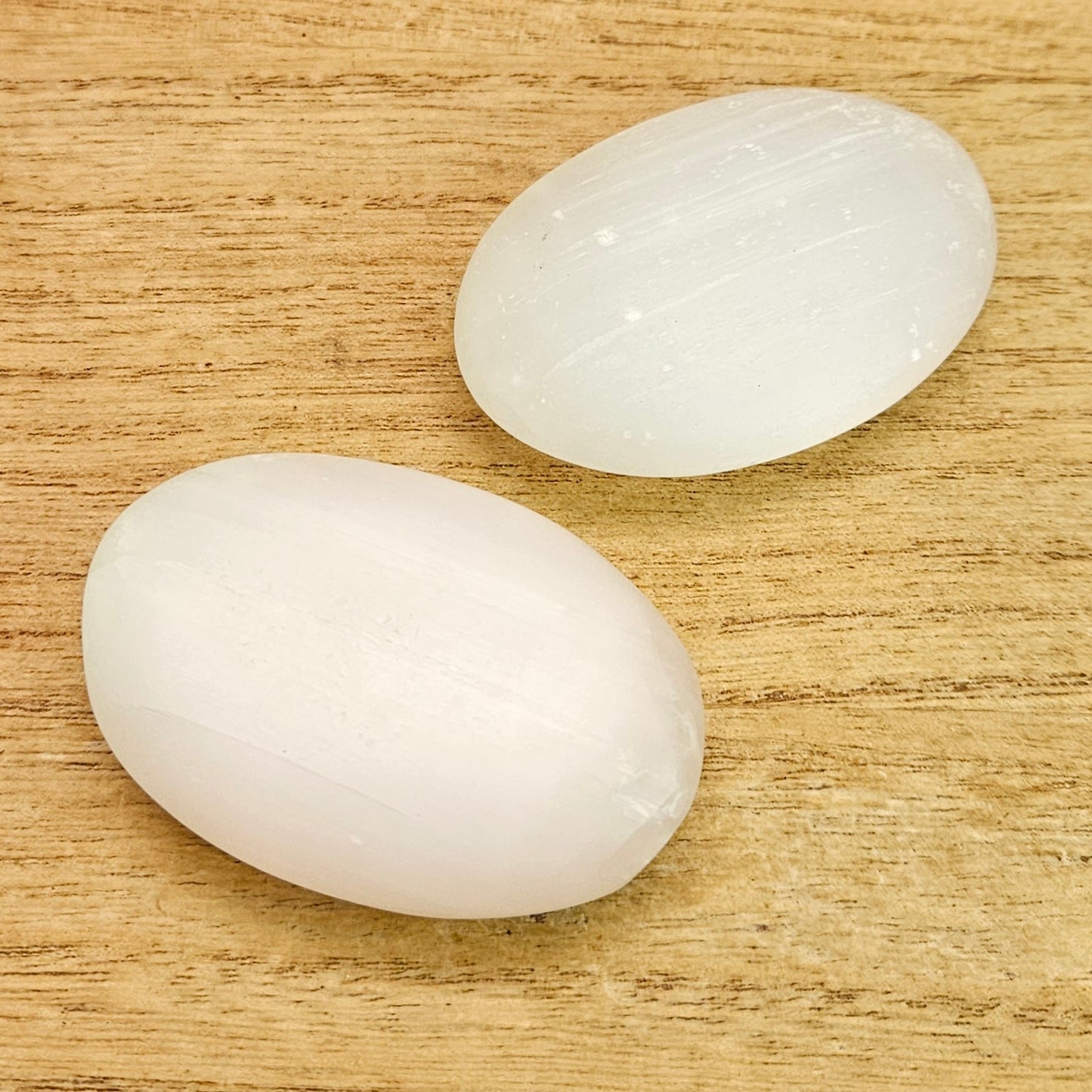 Selenite Palmstone. *Sold Separately*