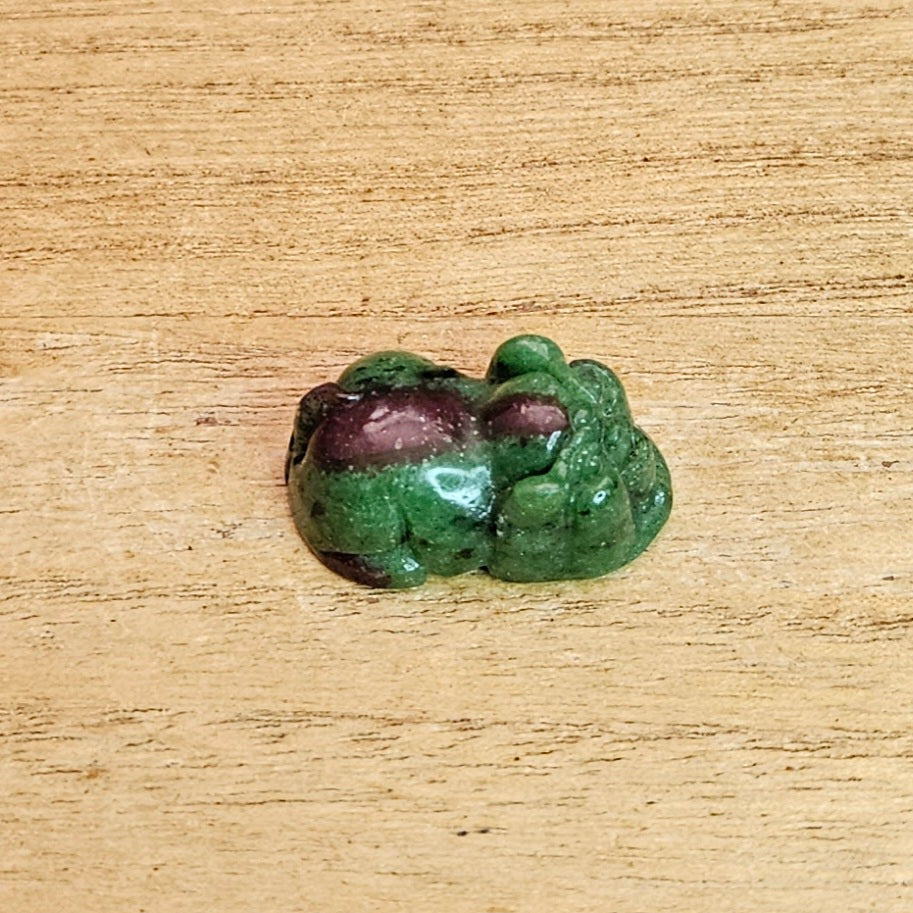 Ruby Zoizite Lucky Pig Hand Carving.