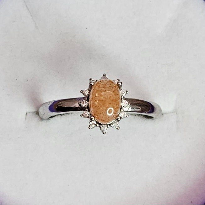 Sunstone Oval Adjustable Ring.