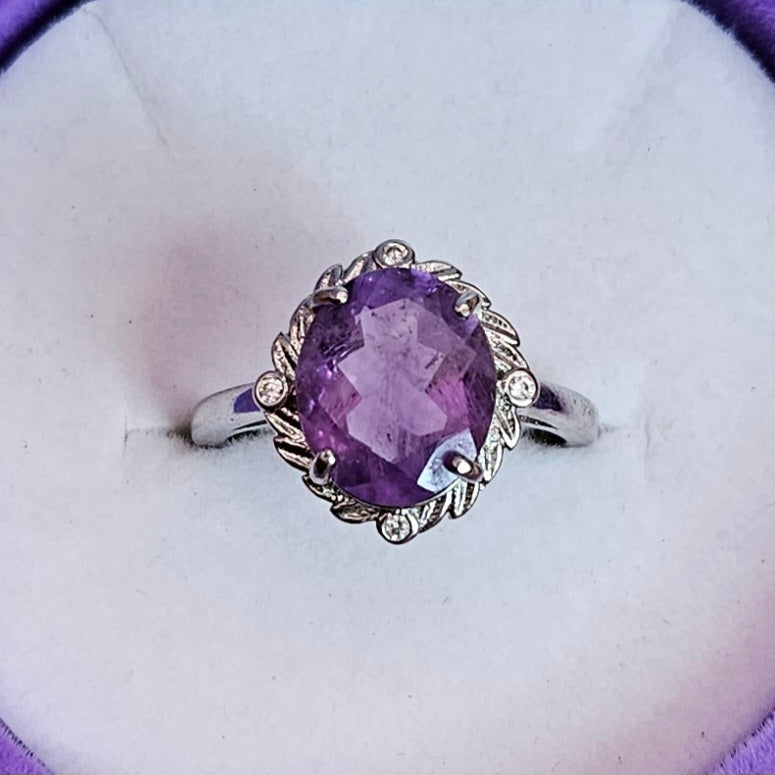 Phantom Amethyst Adjustable Ring.