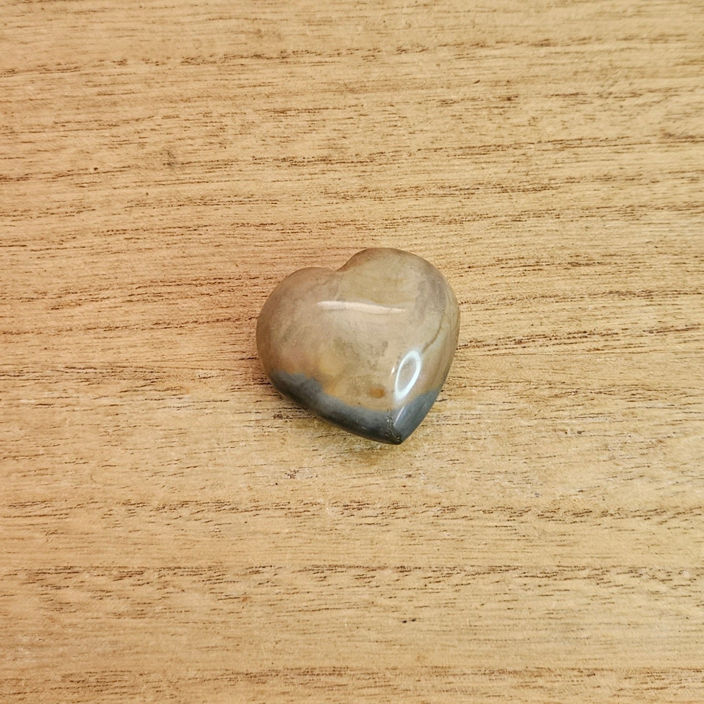 Polychrome Jasper Puffy Heart Carving.