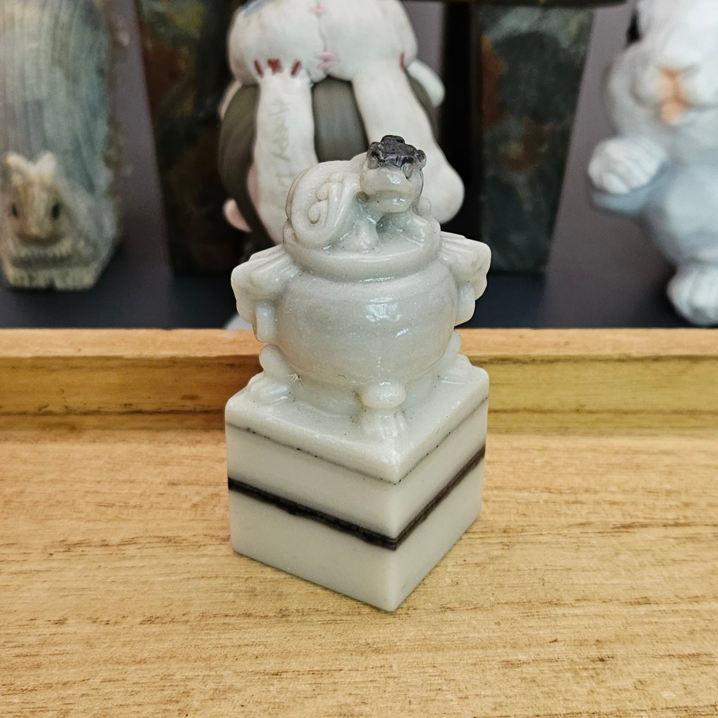 Taiji Jade Bixie Pot Carving.