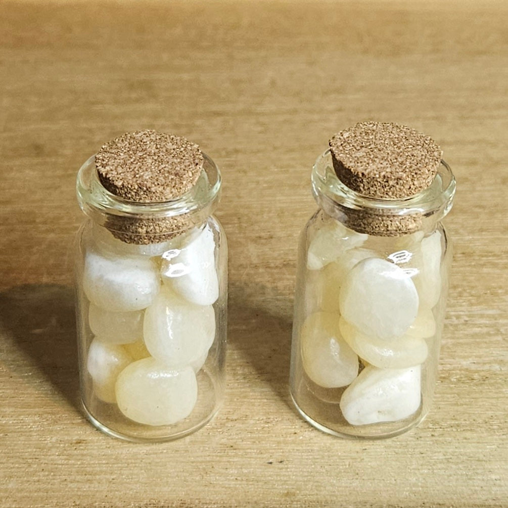 Yellow Calcite Crystal Chip Jar.