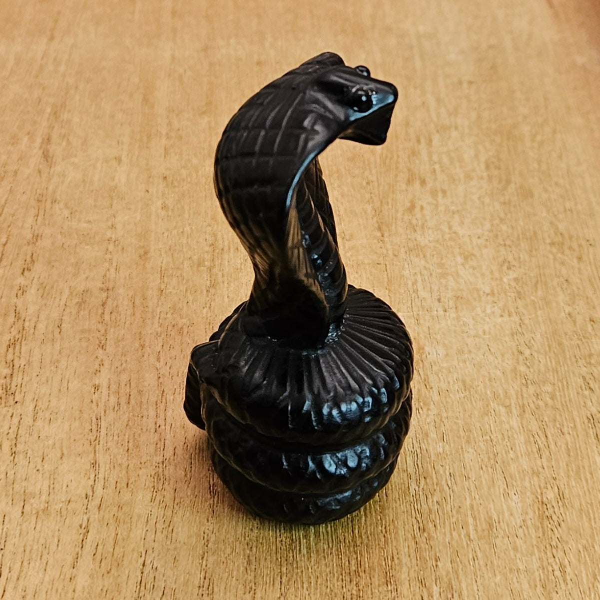 Obsidian Cobra Carving.