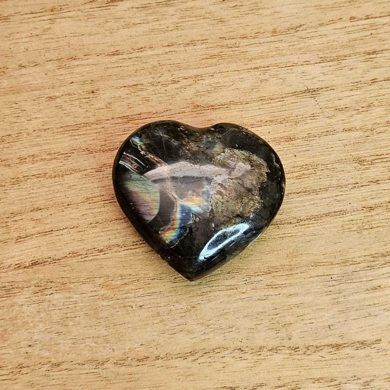 Labradorite Heart Carving.