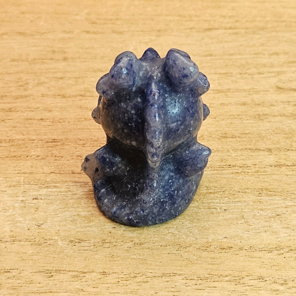 Blue Aventurine Baby Dragon Carving.