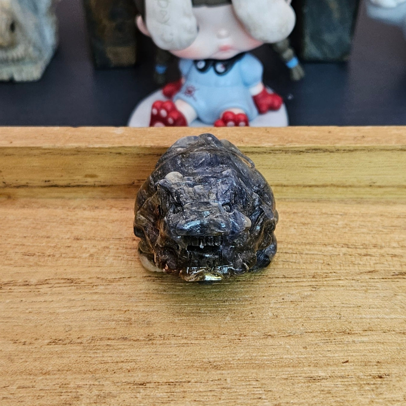 Blue Kyanite LongGui Carving.