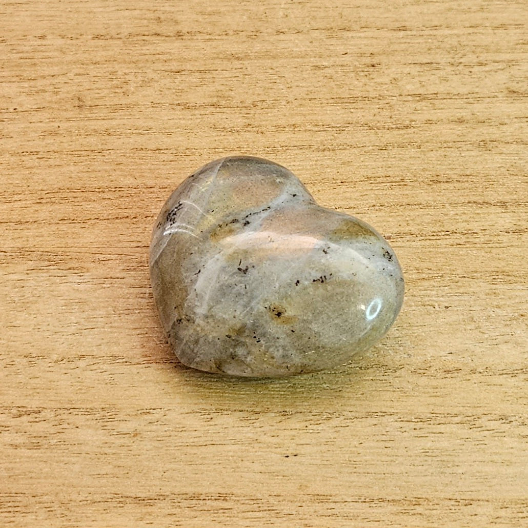 Sunset Labradorite Heart Carving.