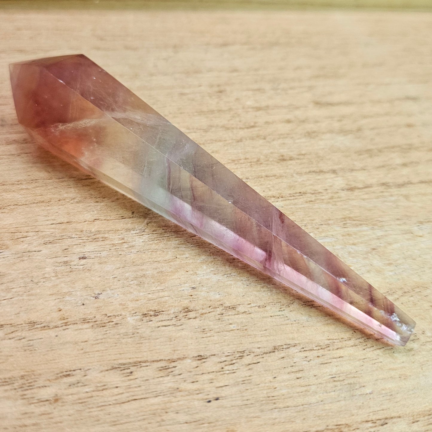 Rainbow Fluorite Wand & Stand.
