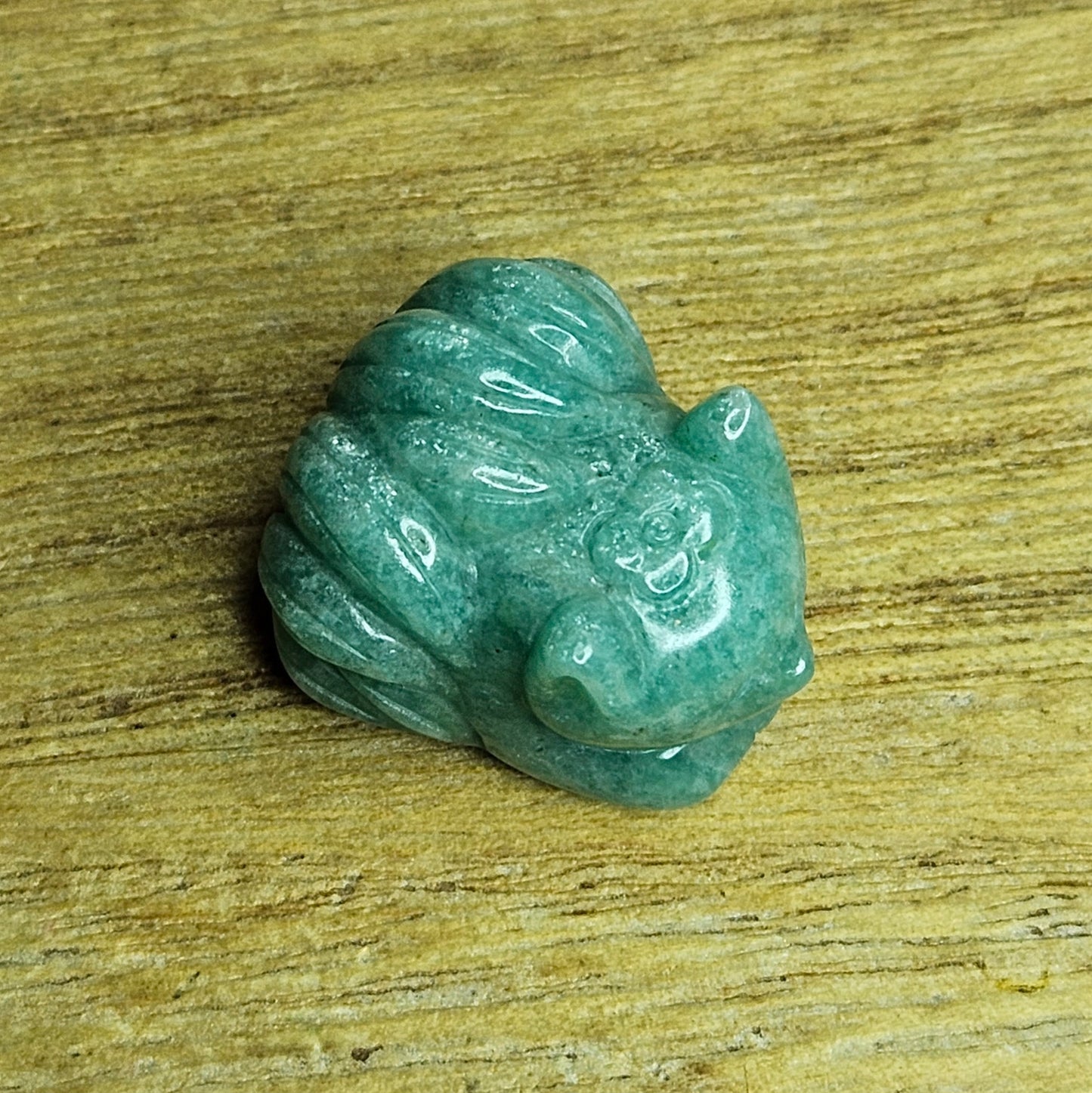 Amazonite Ninetail Fox Carving.