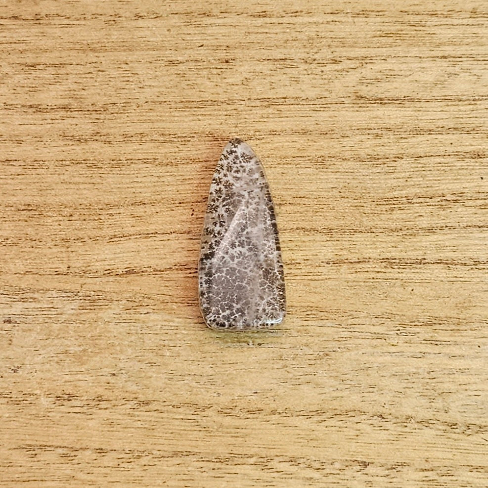 Dendritic Rose Quartz Cabochon.