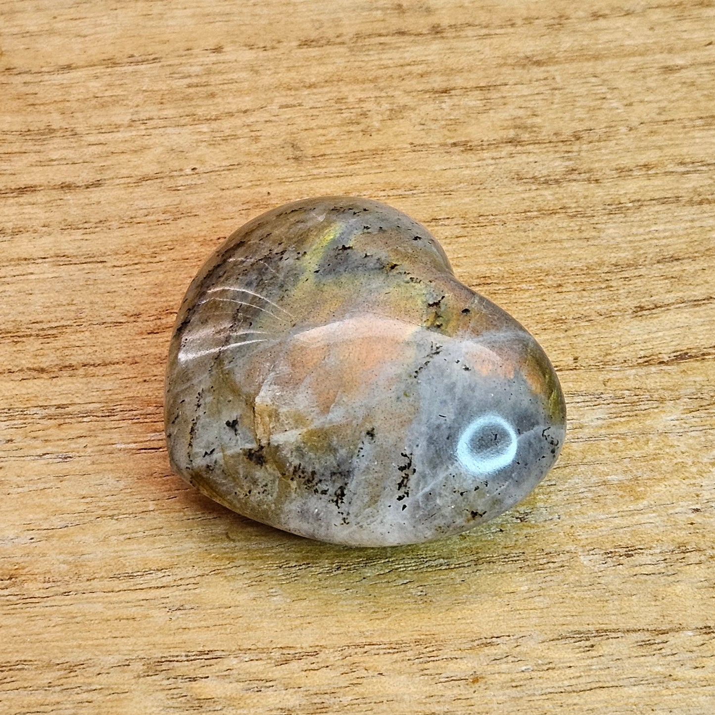 Sunset Labradorite Heart Carving.