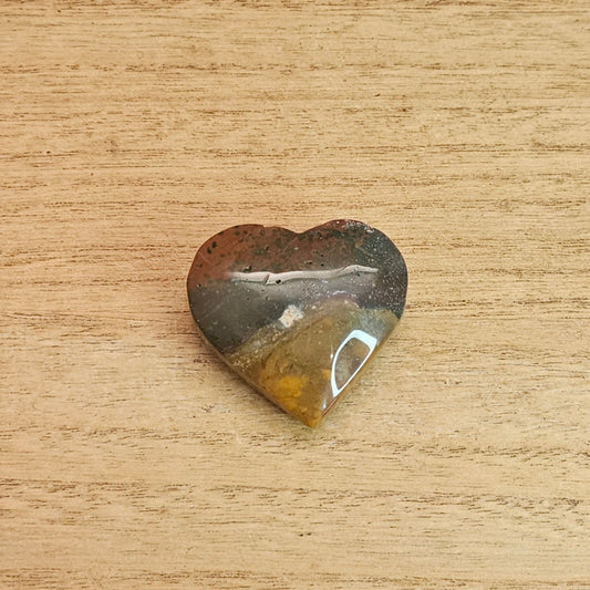 Fancy Jasper Heart Carving.