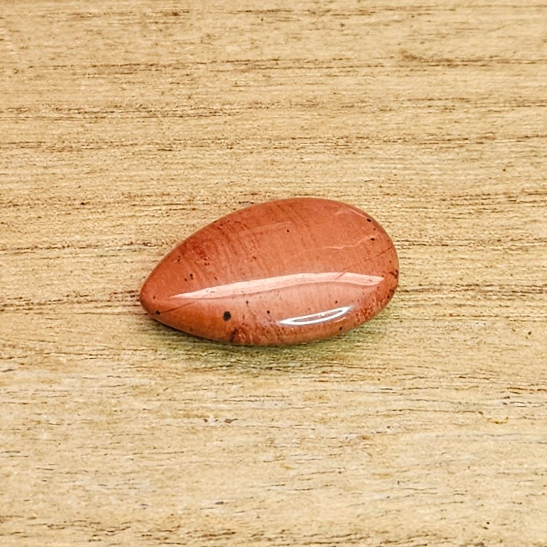 Red Jasper Tear-drop Cabochon.