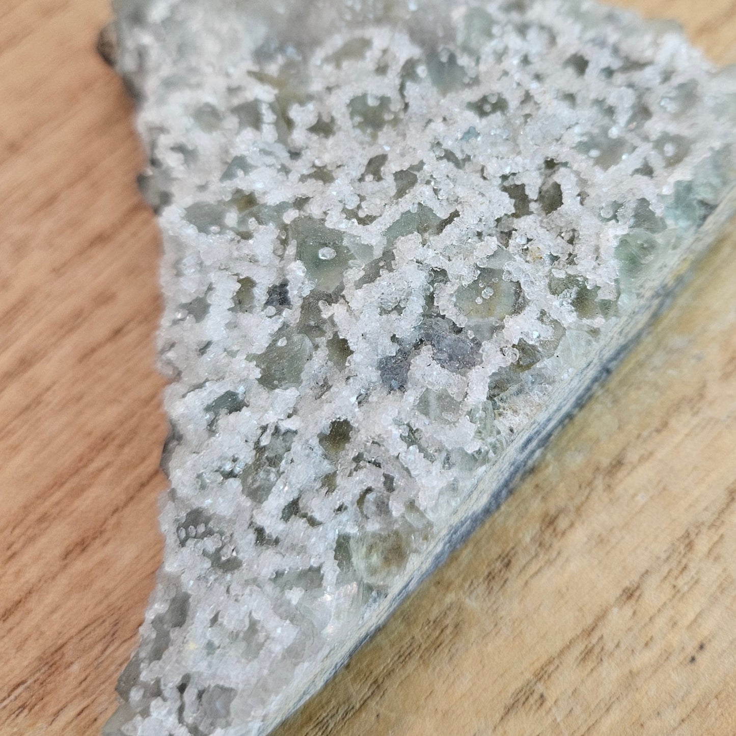 Green Cubic Sugar Fluorite Cluster Freeform.