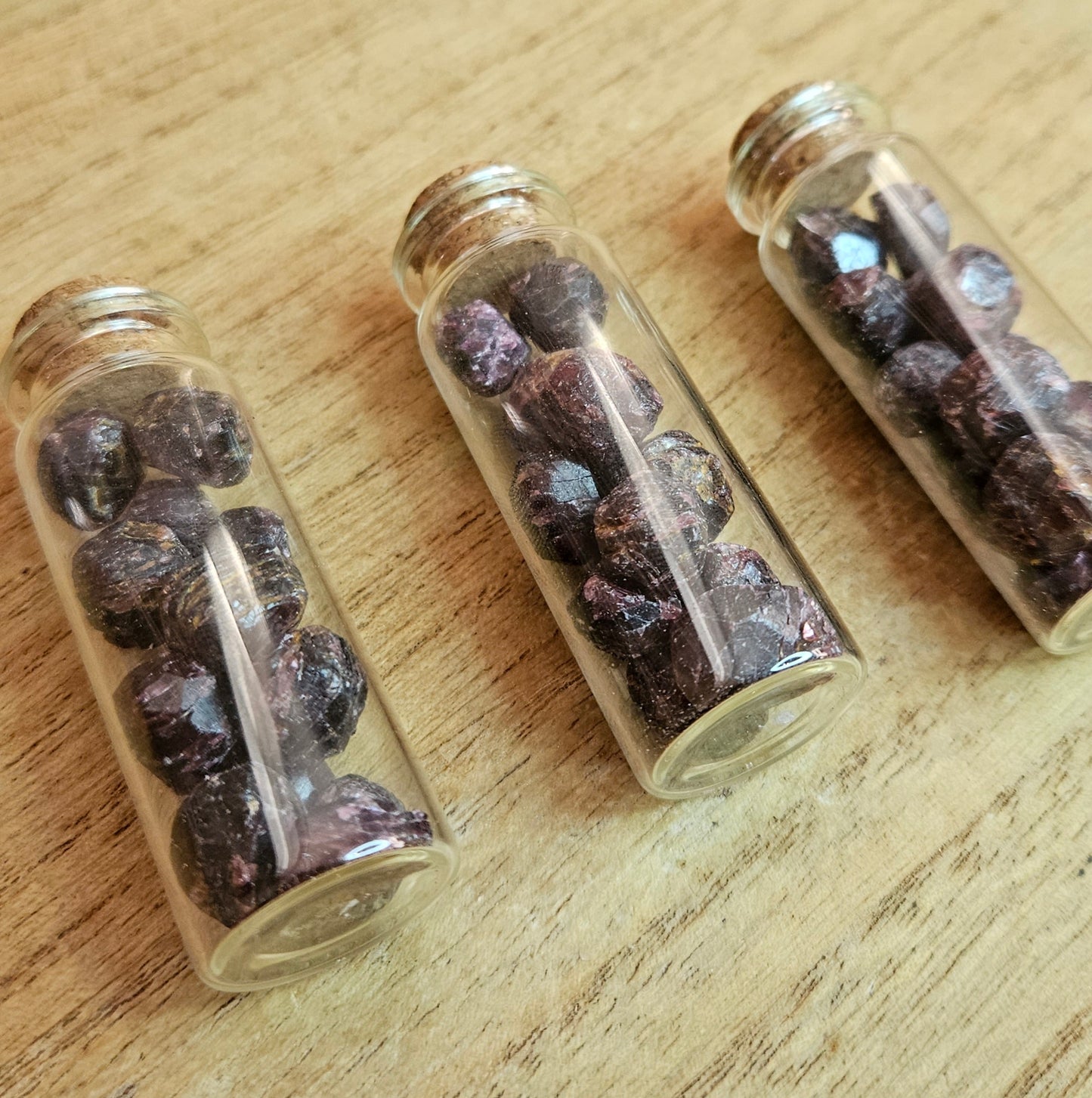 Raw Garnet Crystal Jar.