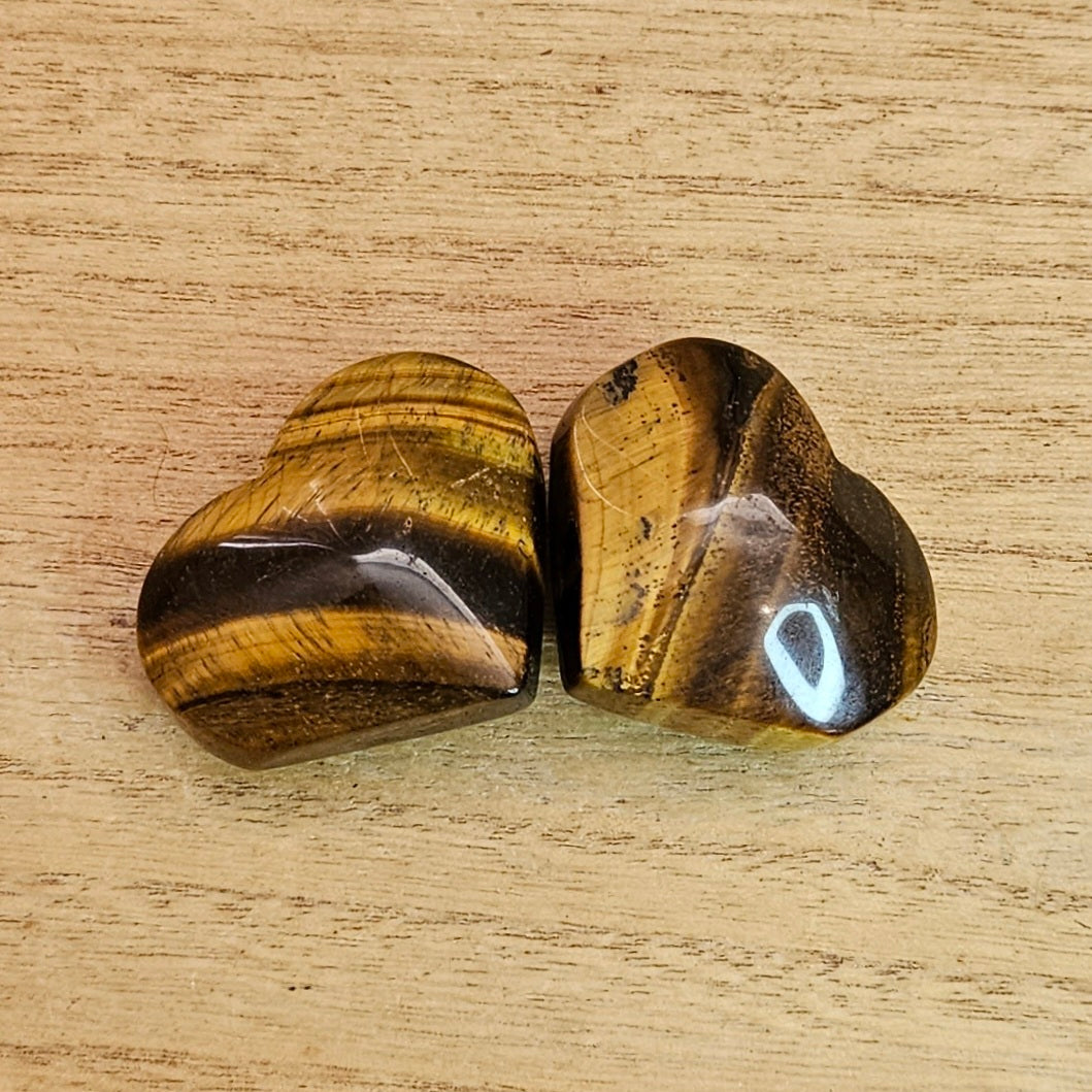 Tigers Eye Heart Carving. *Sold Separately*