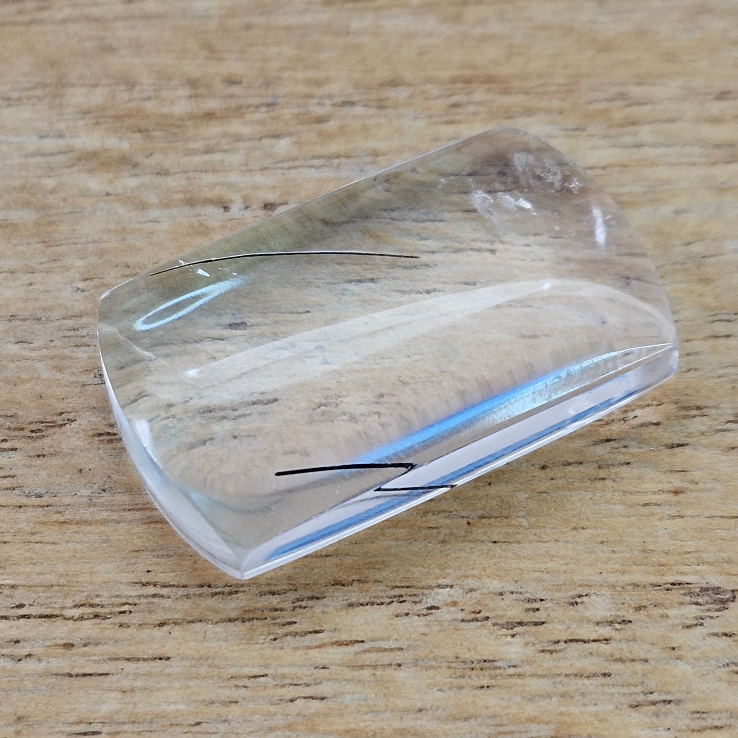 Rutilated Quartz Rectangle Cabochon.