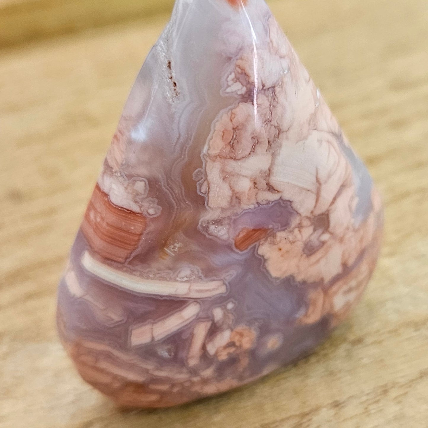 Pink Cotton Candy Agate Flame.