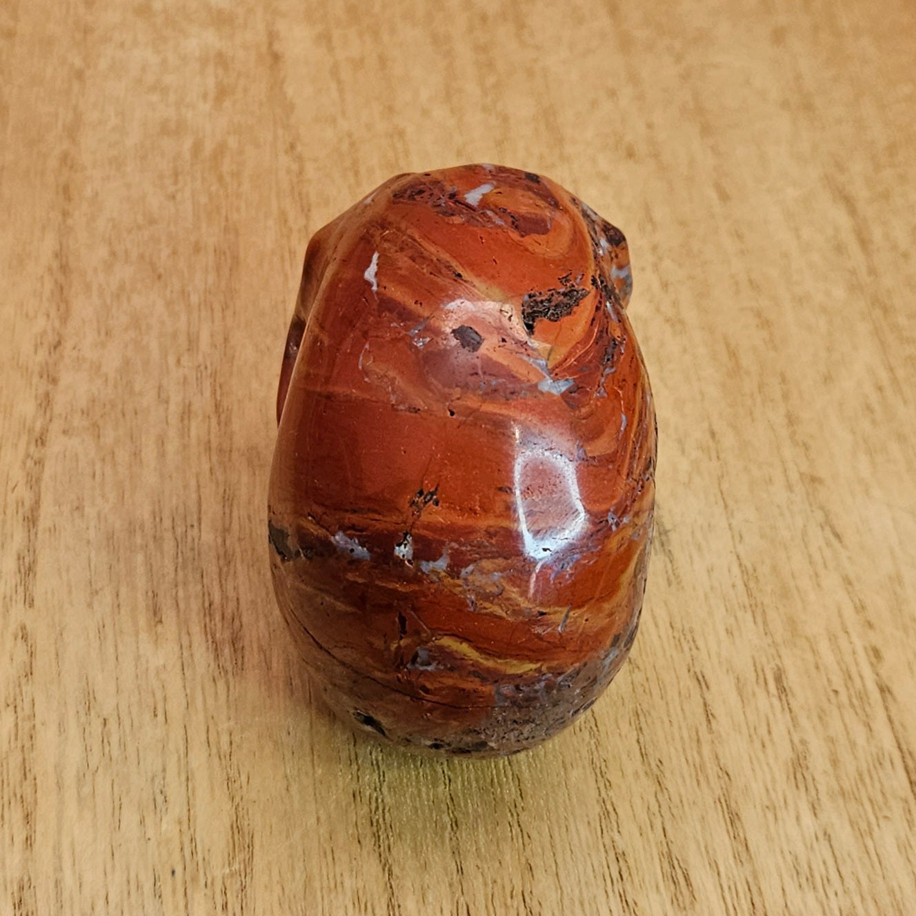 Red Jasper Skull Carving.