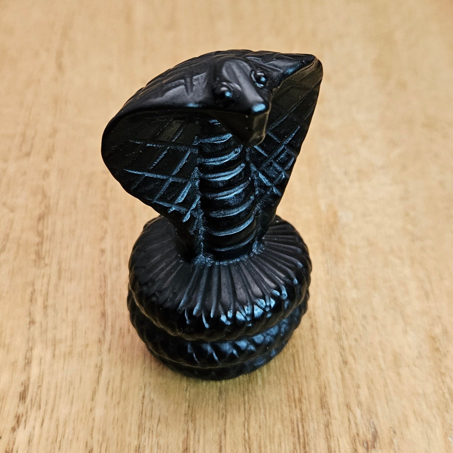 Obsidian Cobra Carving.