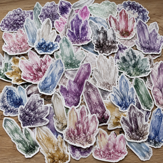 Crystal Stickers. 10 Packs of Crystal Themed Stickers.