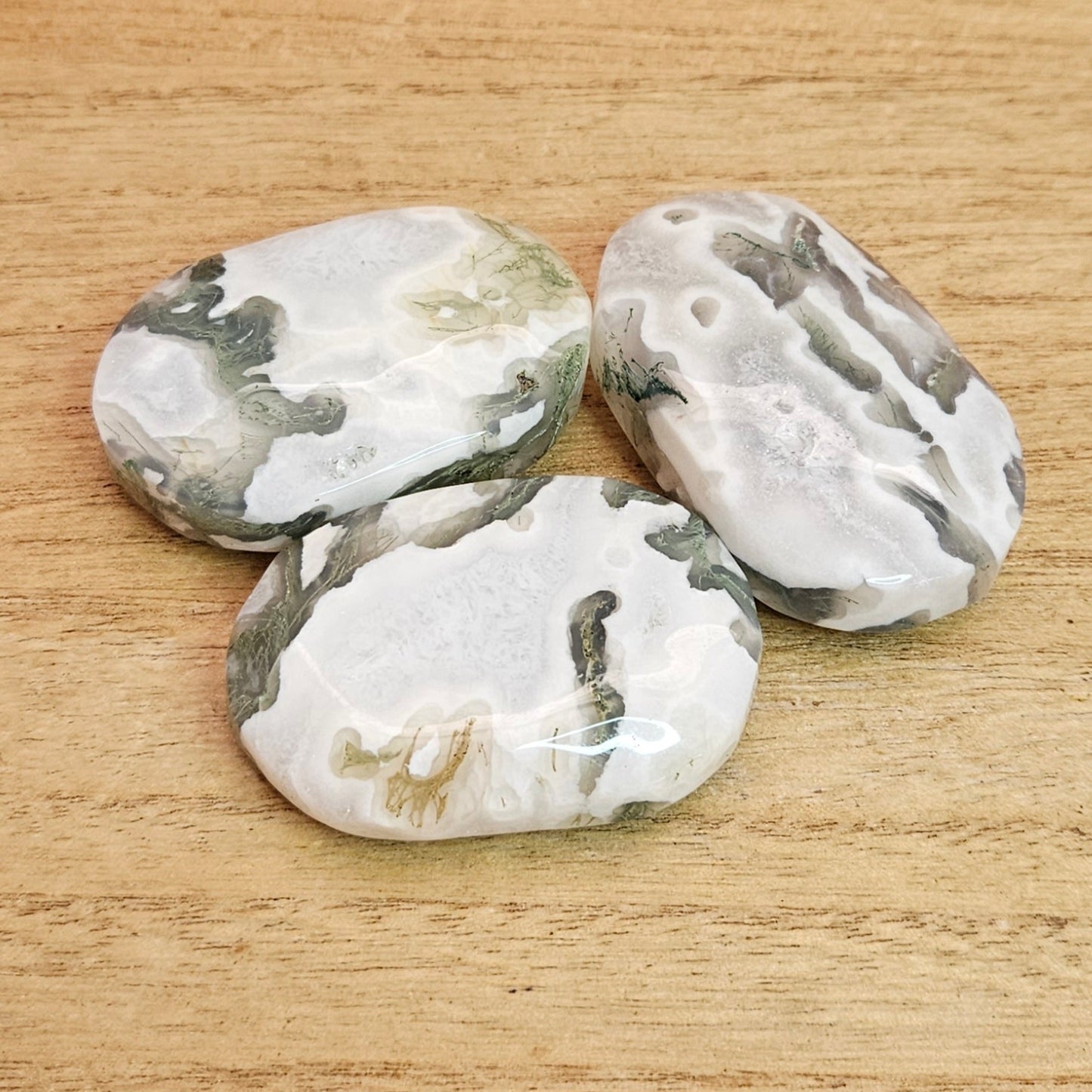 Moss Agate Palmstone. *Sold Separately*