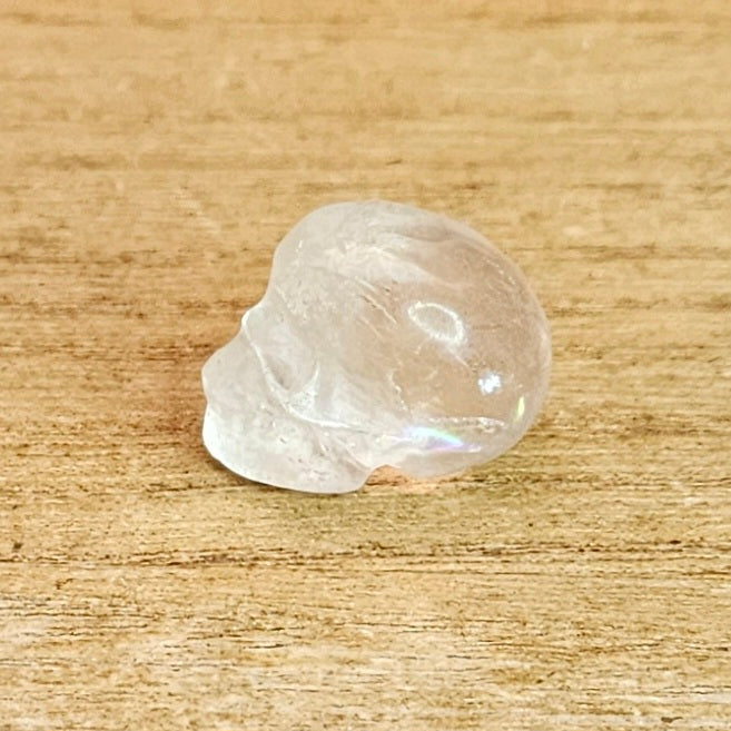 Clear Quartz Skull Miniature Carving.