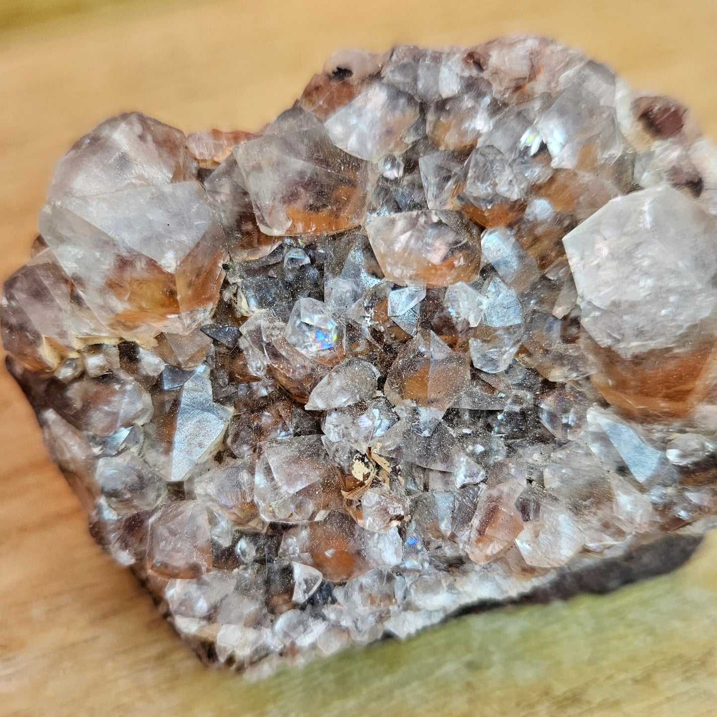 Red Phantom Quartz Cluster.