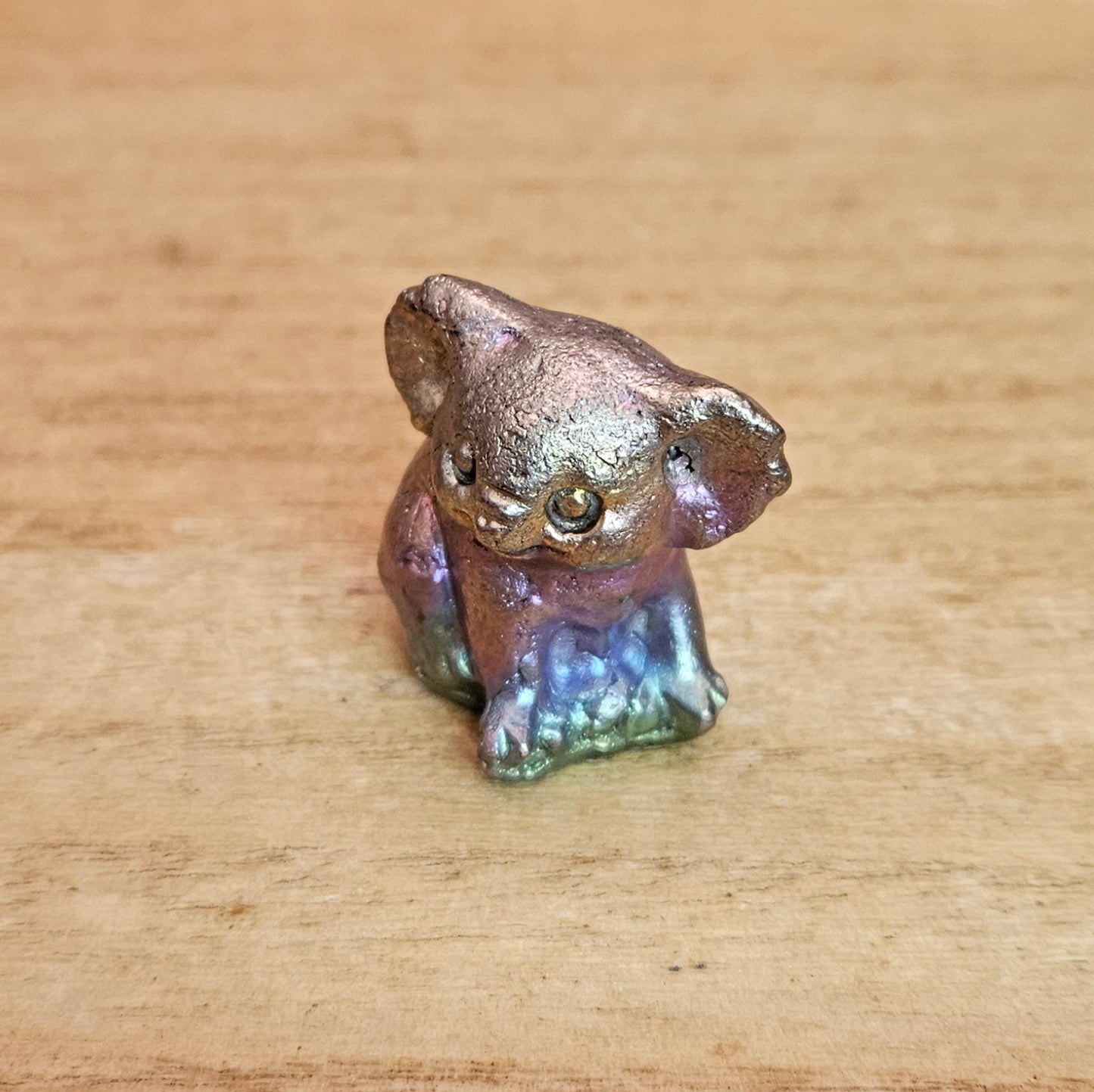Bismuth Koala Smelted Carving.