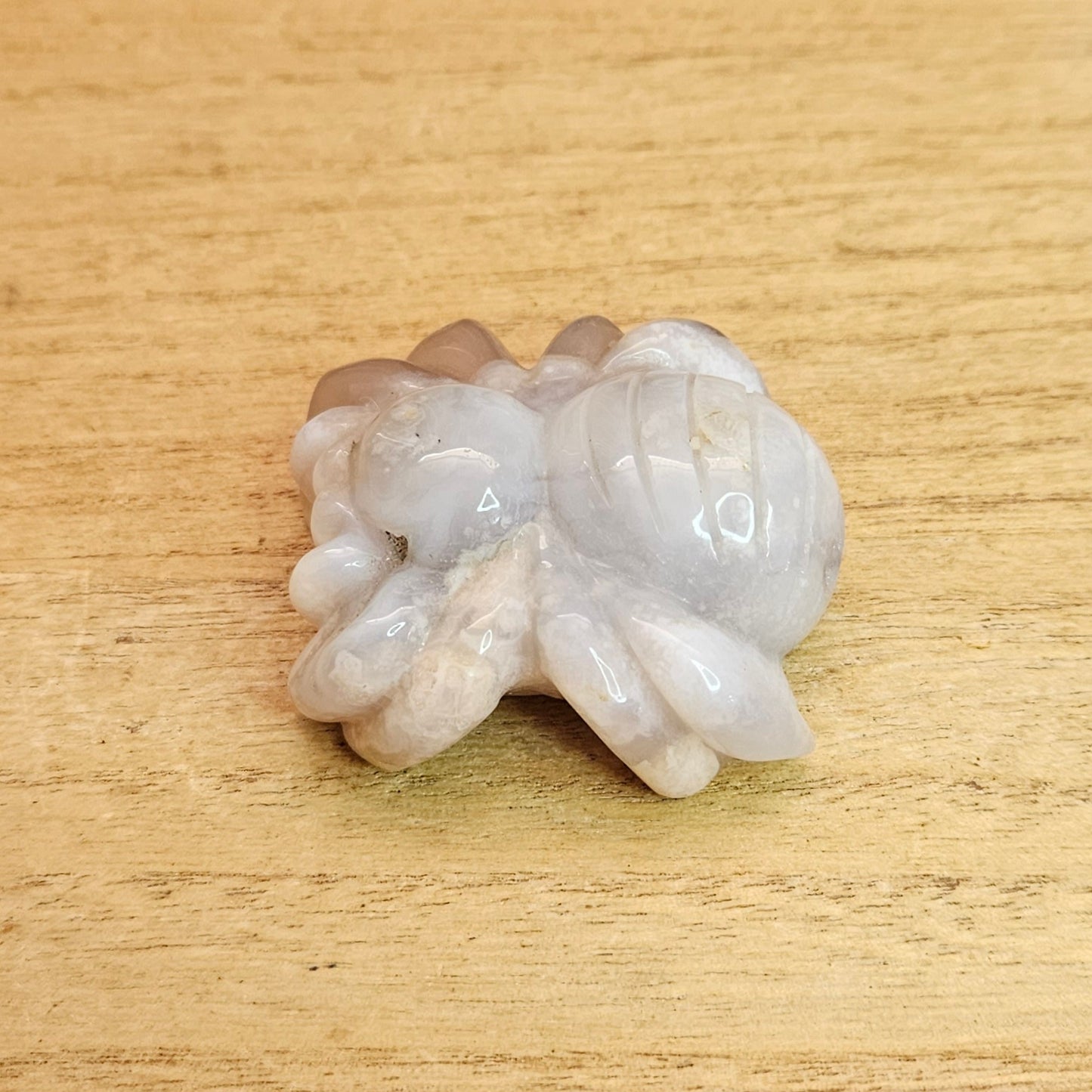 Flower Agate Spider Hand Carving.