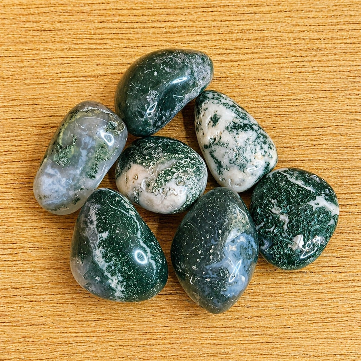 Moss Agate Tumble.
