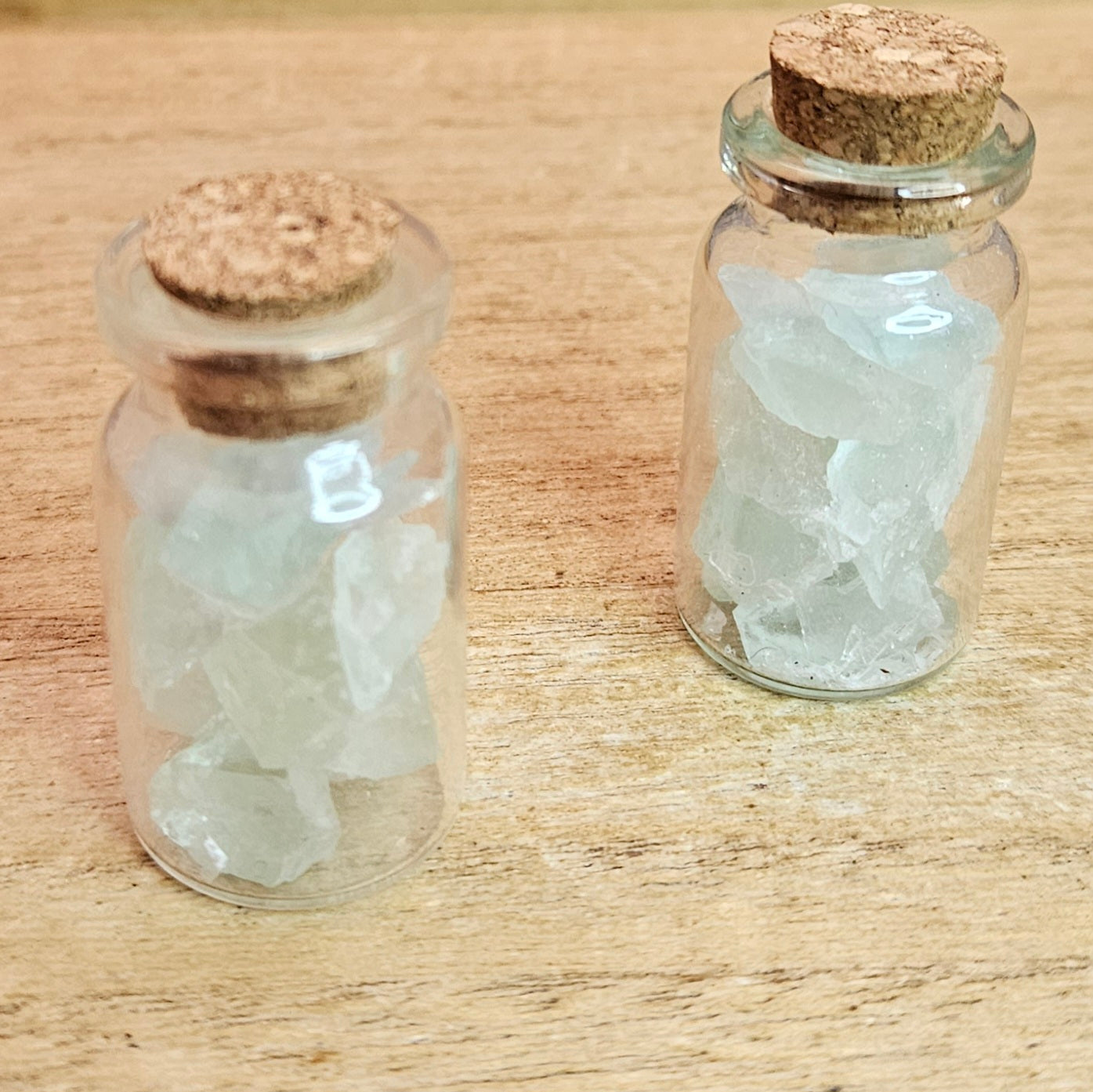 Green Fluorite Crystal Chip Jar.
