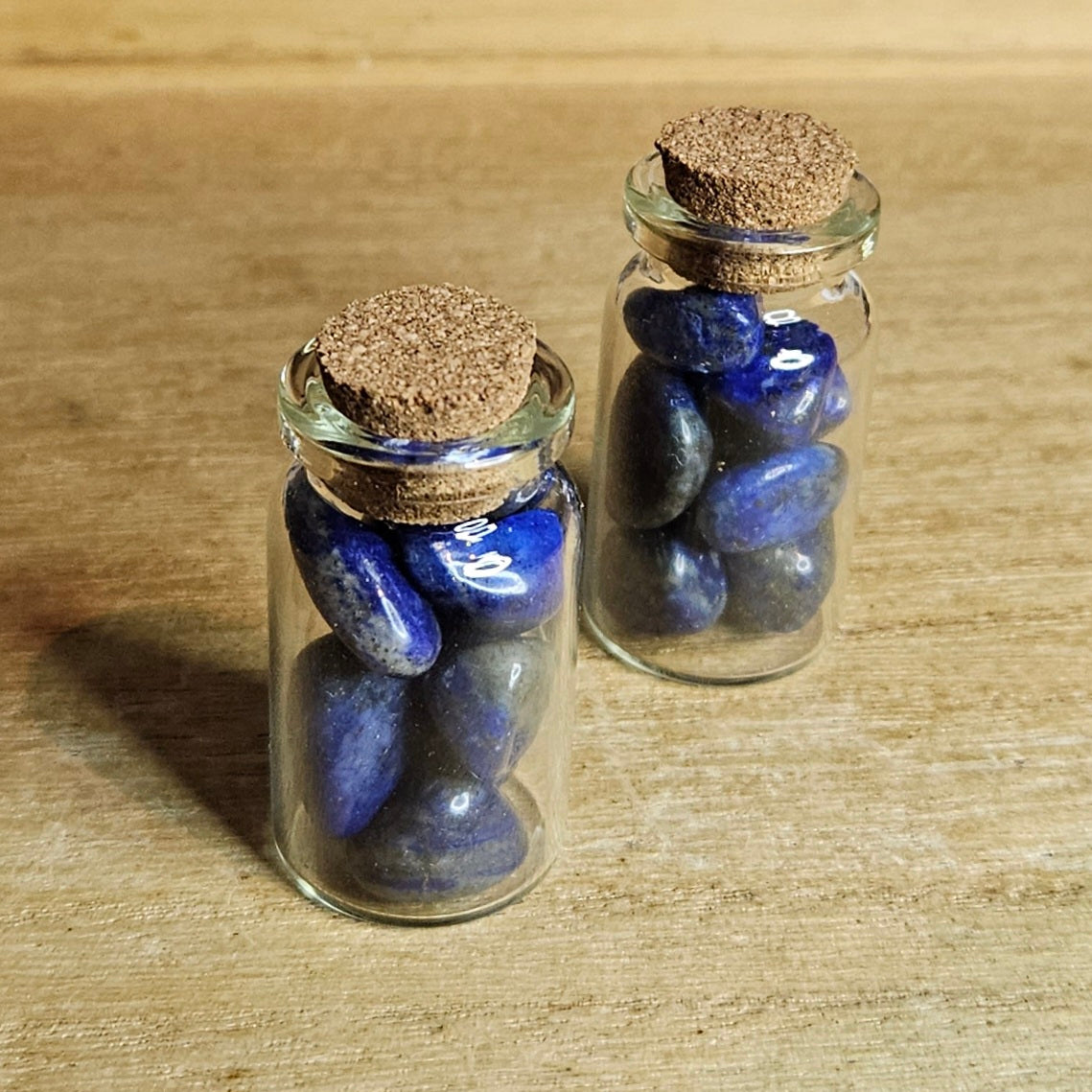 Lapis Lazuli Crystal Chip Jar.