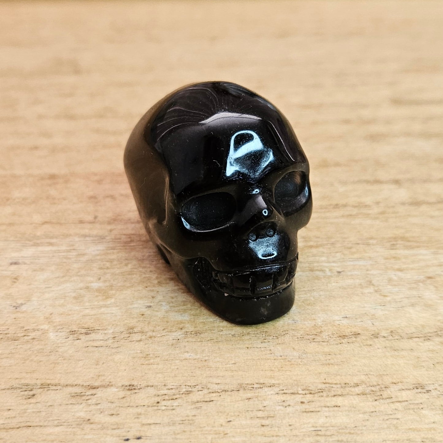 Obsidian Skull Carving.