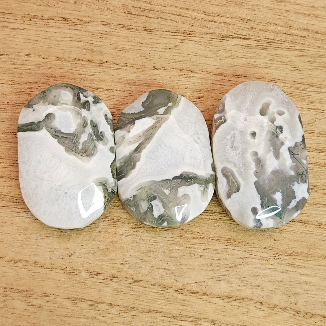 Moss Agate Palmstone. *Sold Separately*