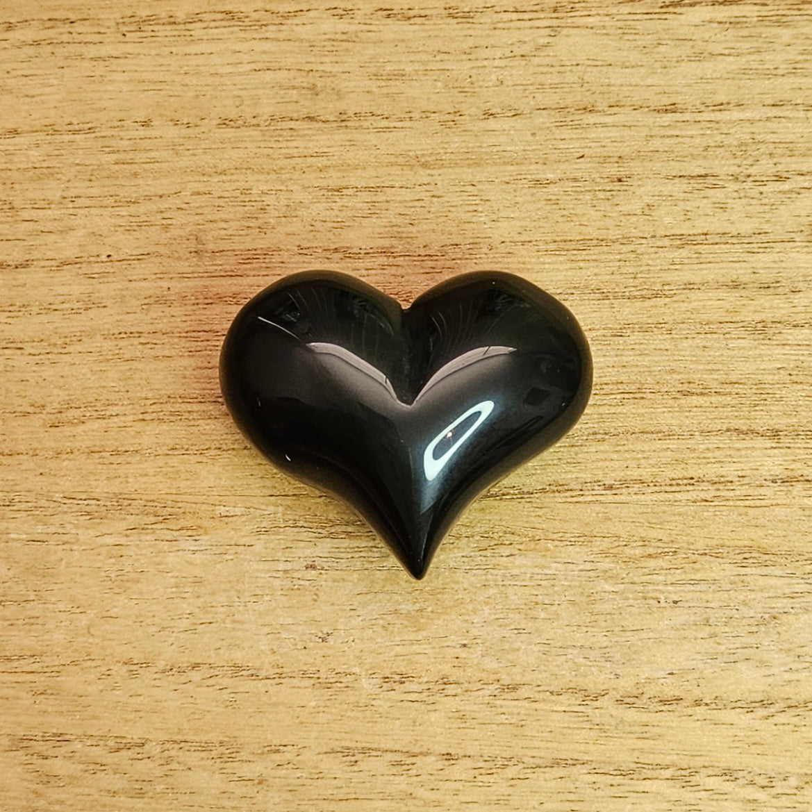 Rainbow Obsidian Heart Carving.