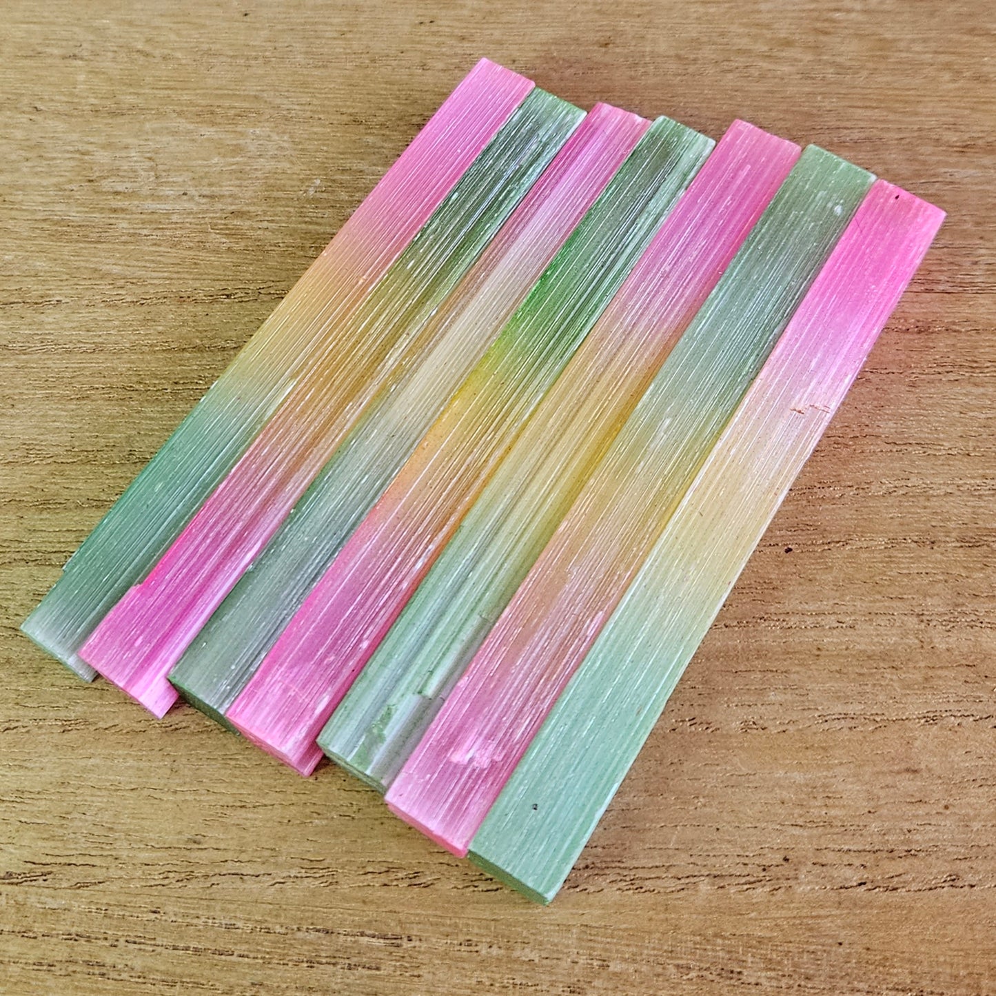 Rainbow Dyed Selenite Stick.