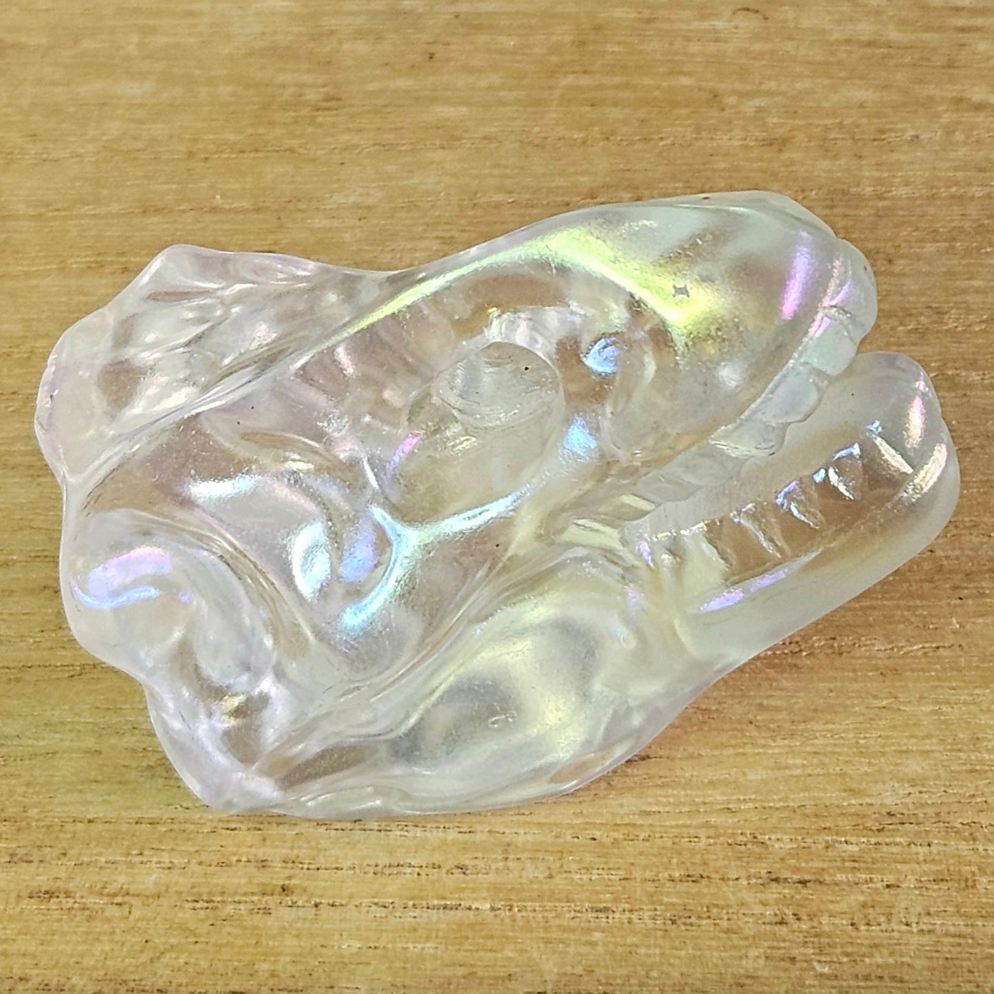 Aura Glass T-Rex Skull Carving.