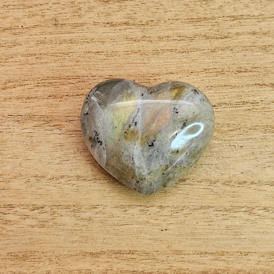 Sunset Labradorite Heart Carving.