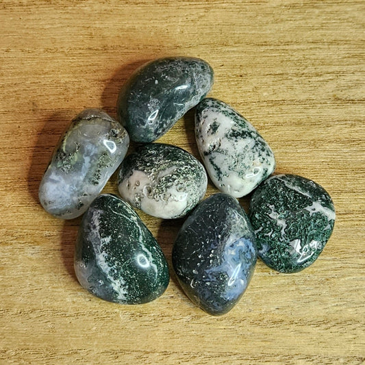 Moss Agate Tumble.