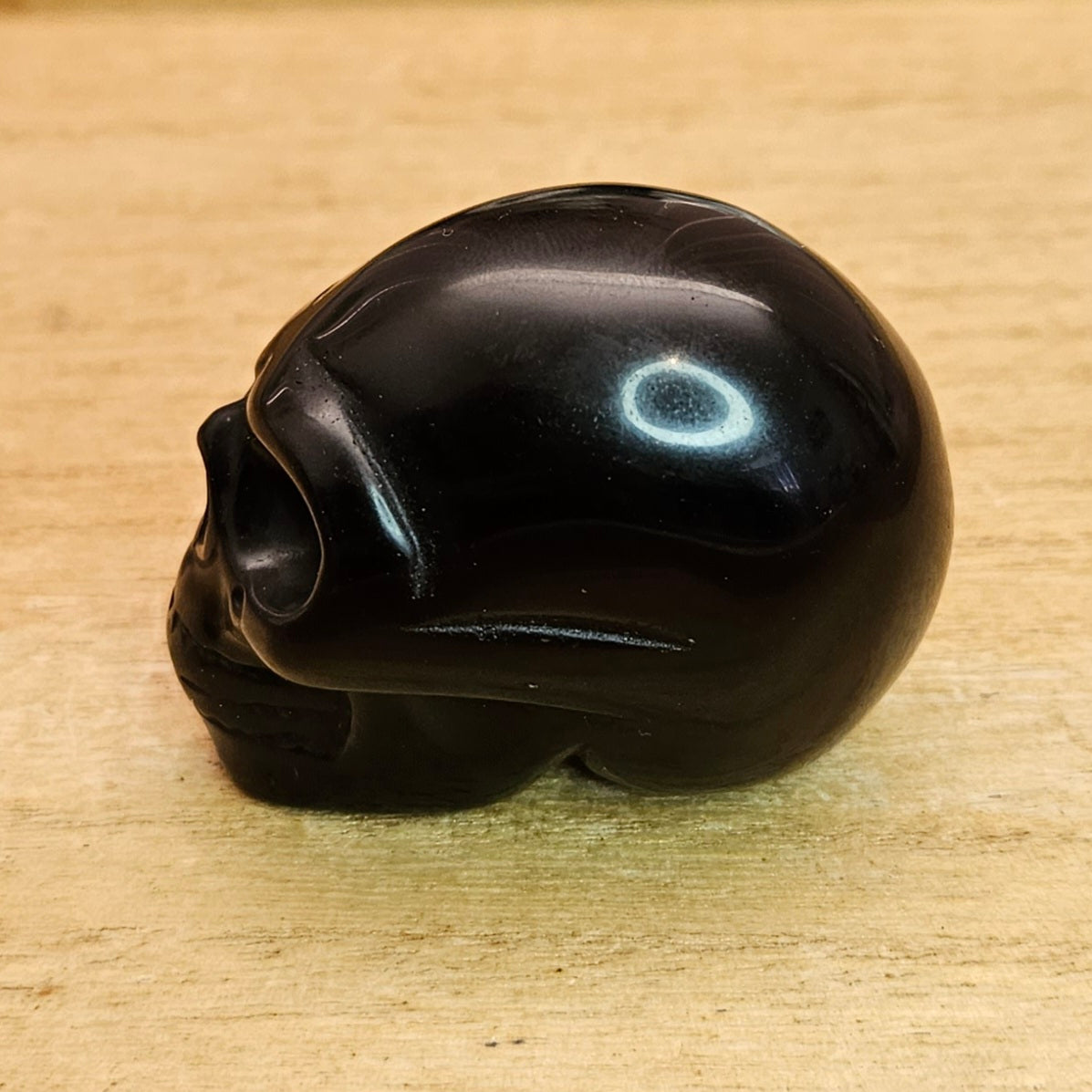 Obsidian Skull Carving.