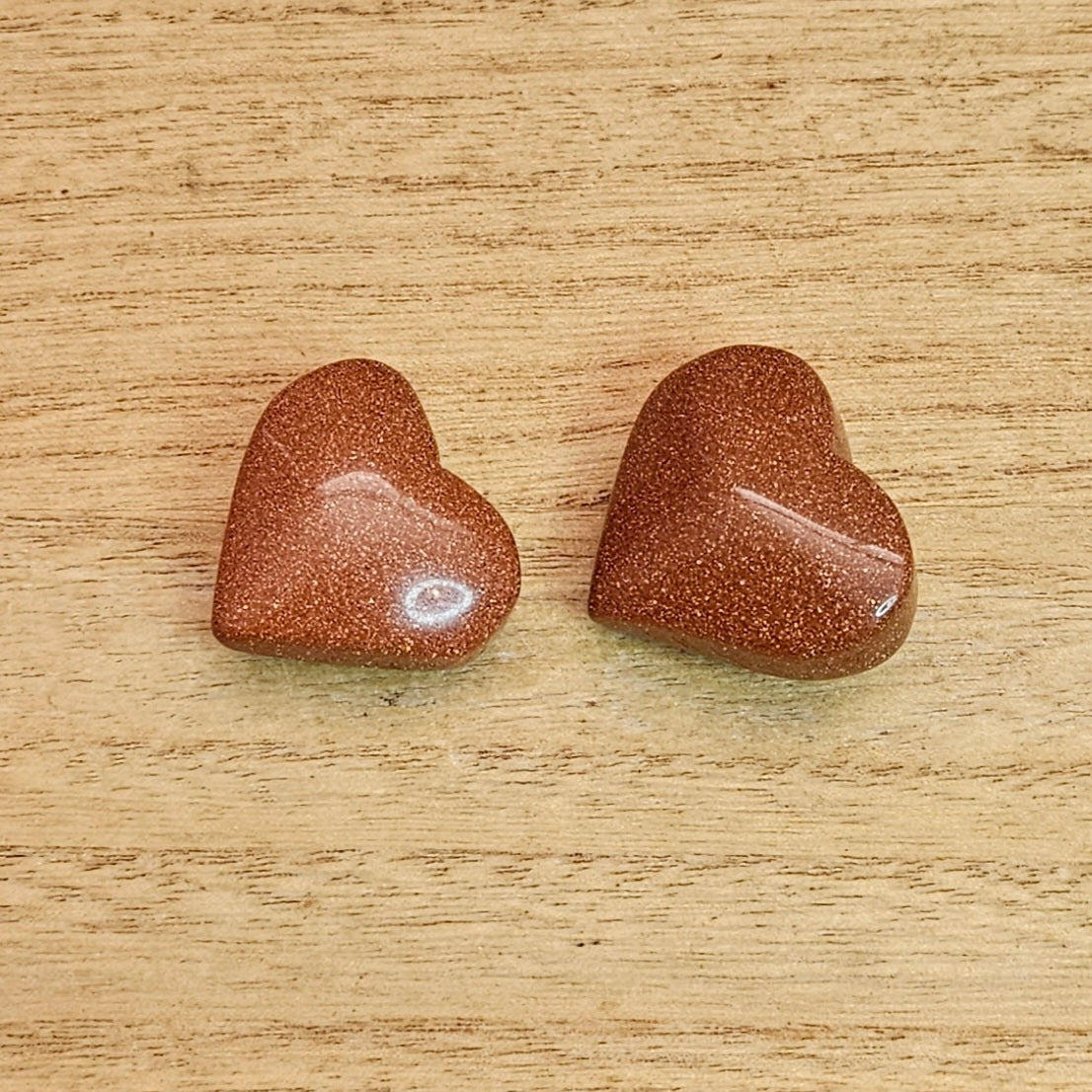 Goldstone Heart Carving.