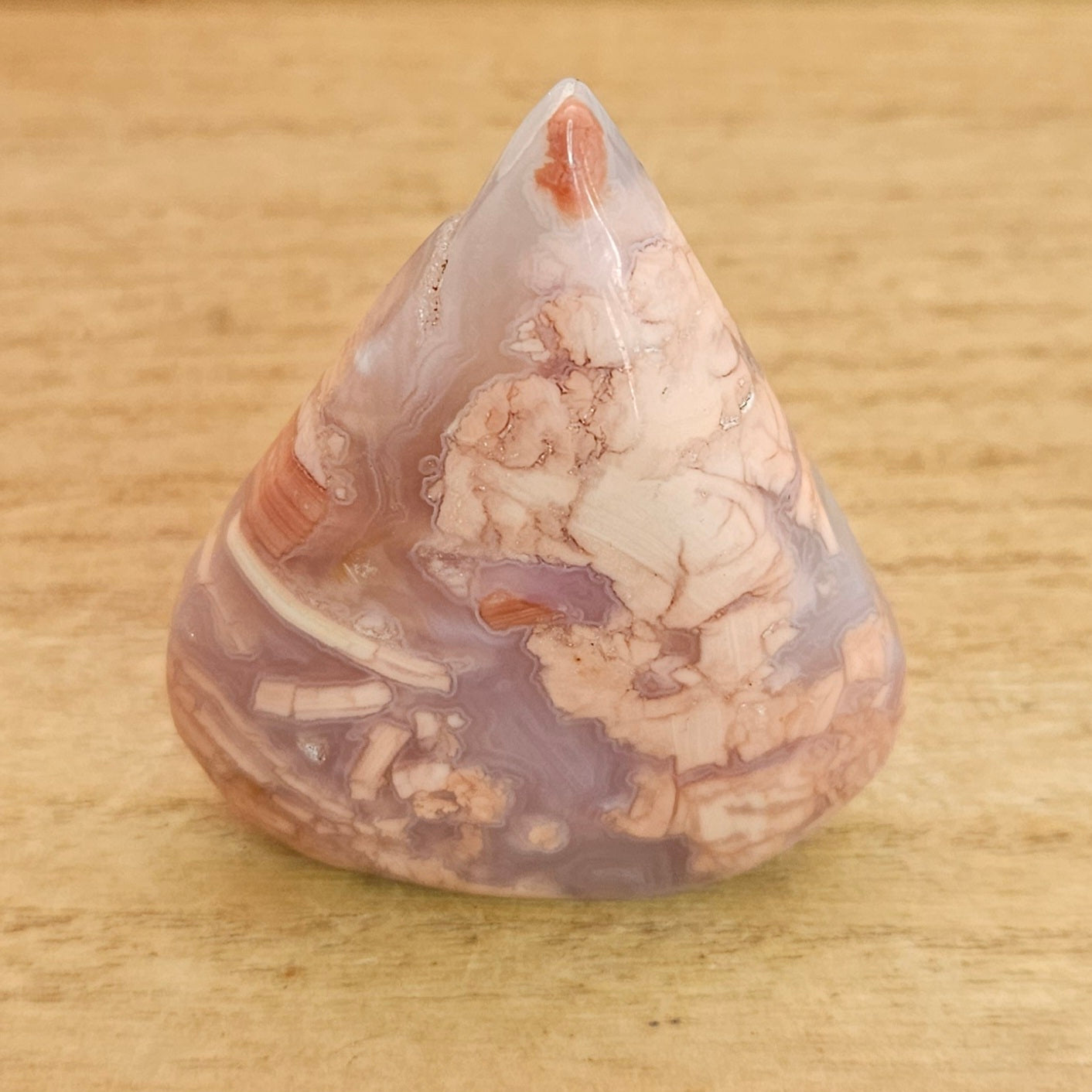 Pink Cotton Candy Agate Flame.