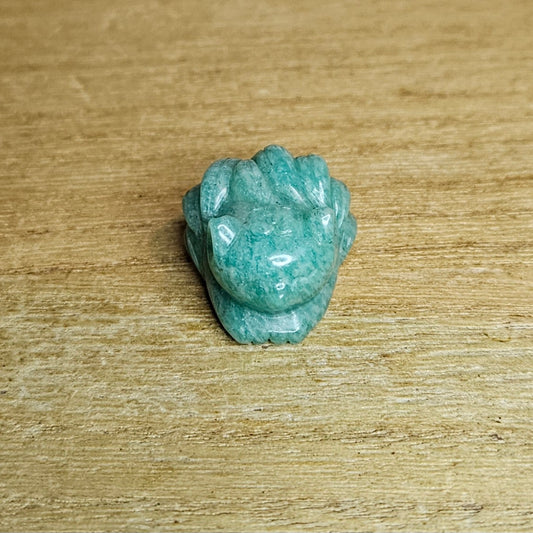 Amazonite Ninetail Fox Carving.