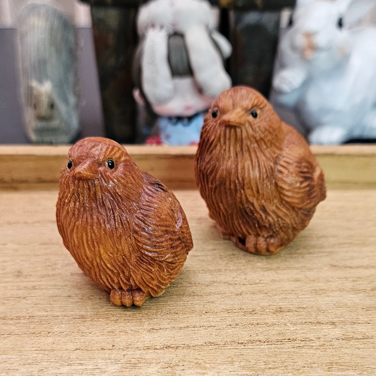 Wooden Chicken Pair.