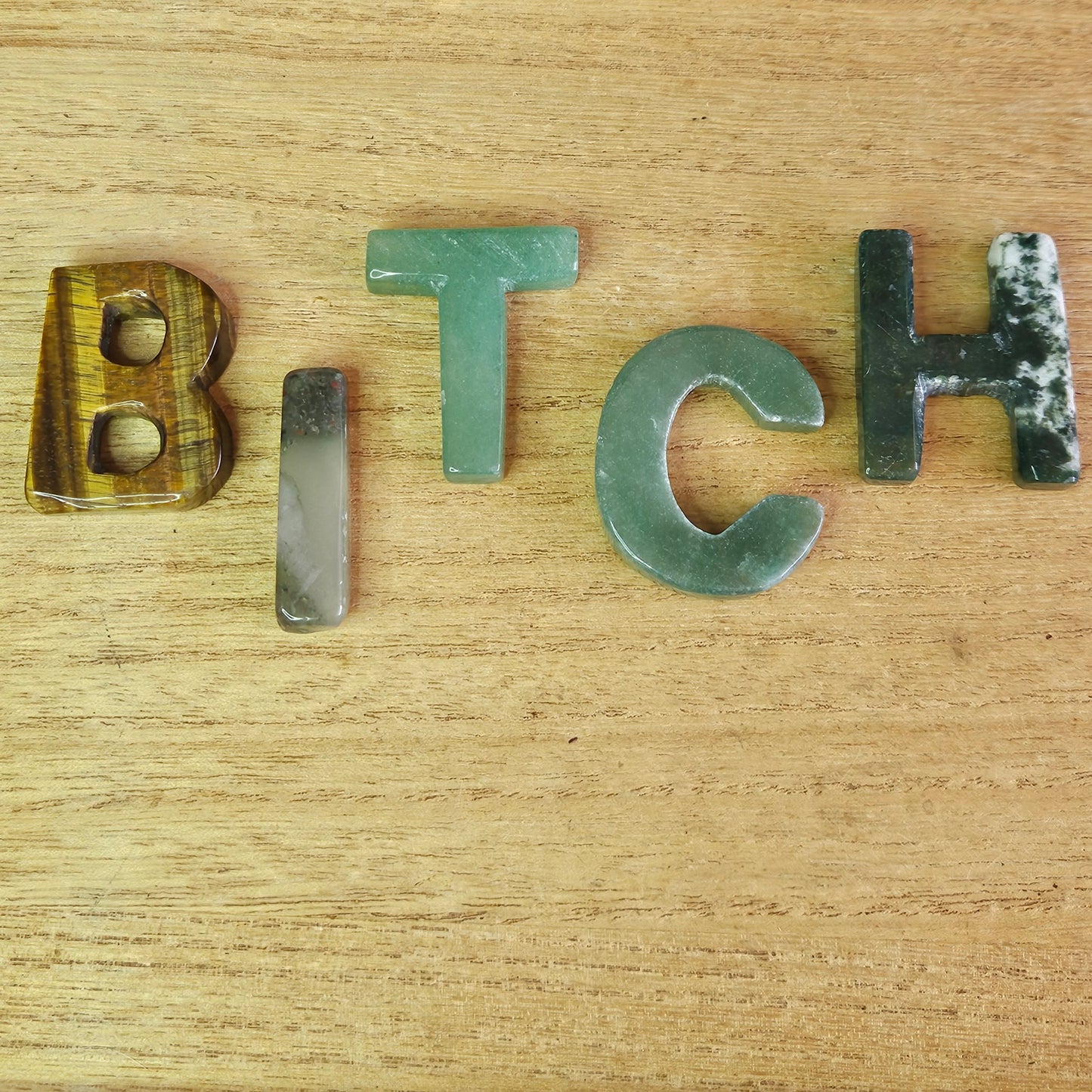 Bitch Set of Crystal Letters.