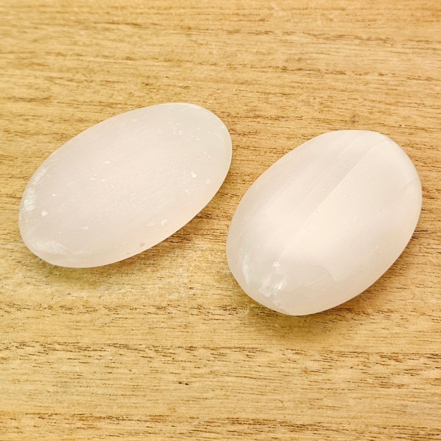 Selenite Palmstone. *Sold Separately*