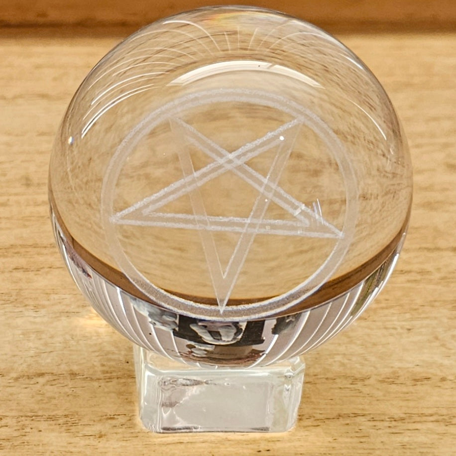 Pentagram Glass Sphere.